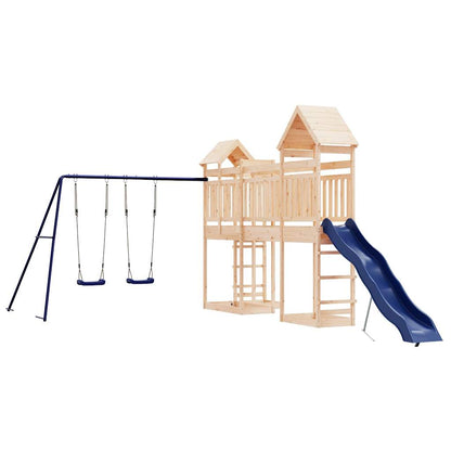 Spielturm aus imprägniertem Kiefernholz und massivem Douglasien- und Kiefernholz