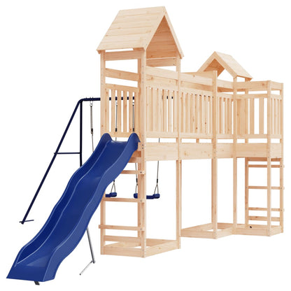 Spielturm aus imprägniertem Kiefernholz und massivem Douglasien- und Kiefernholz