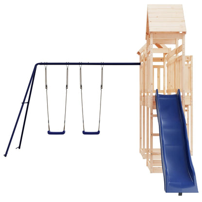 Spielturm aus imprägniertem Kiefernholz und massivem Douglasien- und Kiefernholz