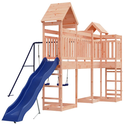 Spielturm aus imprägniertem Kiefernholz und massivem Douglasien- und Kiefernholz