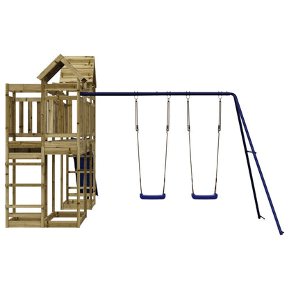 Spielturm aus imprägniertem Kiefernholz und massivem Douglasien- und Kiefernholz