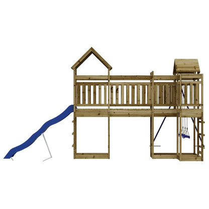 Spielturm aus imprägniertem Kiefernholz und massivem Douglasien- und Kiefernholz