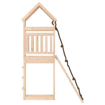 Spielturm mit Kletterwand aus imprägniertem Kiefernholz und Massivholz Douglasie