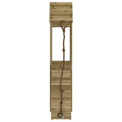 Spielturm mit Kletterwand aus imprägniertem Kiefernholz und Massivholz Douglasie