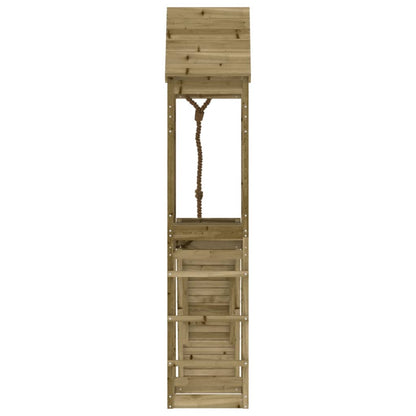 Spielturm mit Kletterwand aus imprägniertem Kiefernholz und Massivholz Douglasie