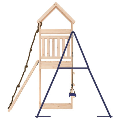 Spielturm aus imprägniertem Kiefernholz und massivem Douglasien- und Kiefernholz