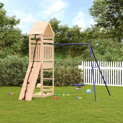 Spielturm aus imprägniertem Kiefernholz und massivem Douglasien- und Kiefernholz
