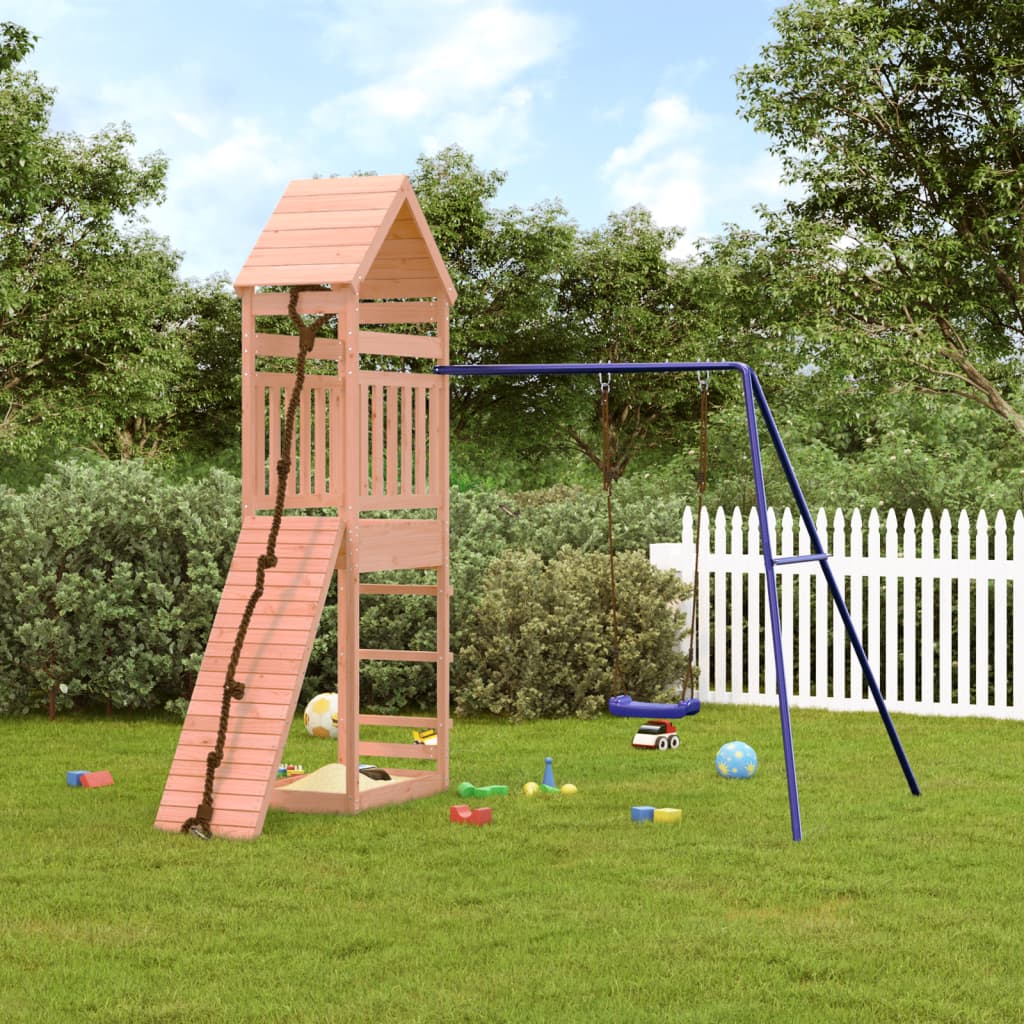 Spielturm aus imprägniertem Kiefernholz und massivem Douglasien- und Kiefernholz