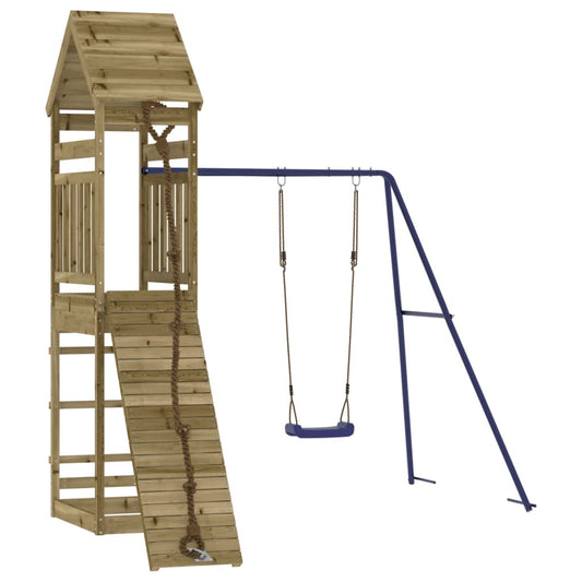 Spielturm aus imprägniertem Kiefernholz und massivem Douglasien- und Kiefernholz