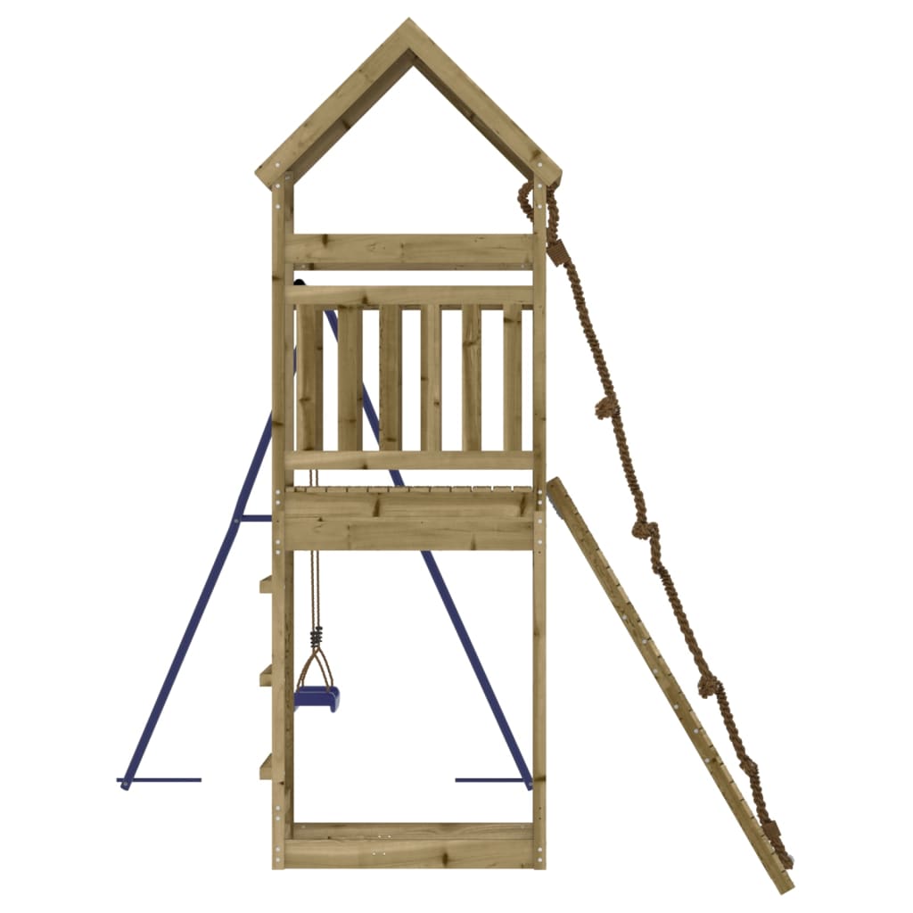 Spielturm aus imprägniertem Kiefernholz und massivem Douglasien- und Kiefernholz