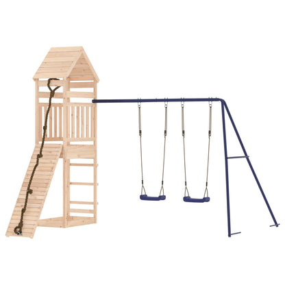 Spielturm aus imprägniertem Kiefernholz und massivem Douglasien- und Kiefernholz