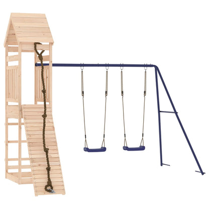 Spielturm aus imprägniertem Kiefernholz und massivem Douglasien- und Kiefernholz
