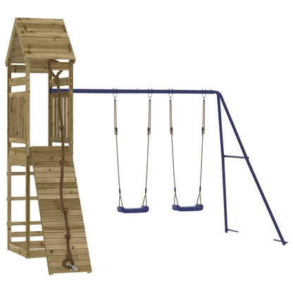 Spielturm aus imprägniertem Kiefernholz und massivem Douglasien- und Kiefernholz