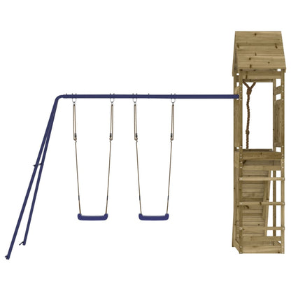 Spielturm aus imprägniertem Kiefernholz und massivem Douglasien- und Kiefernholz