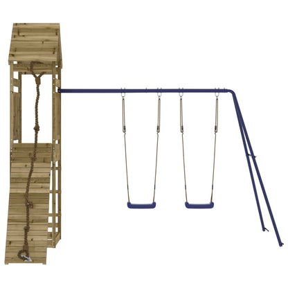 Spielturm aus imprägniertem Kiefernholz und massivem Douglasien- und Kiefernholz