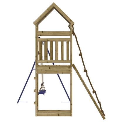 Spielturm aus imprägniertem Kiefernholz und massivem Douglasien- und Kiefernholz