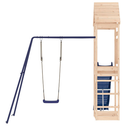 Spielturm aus imprägniertem Kiefernholz und massivem Douglasien- und Kiefernholz