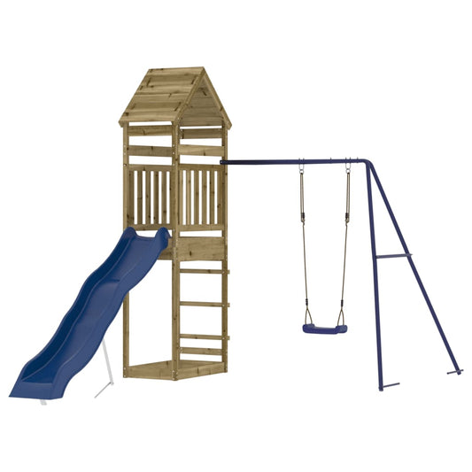 Spielturm aus imprägniertem Kiefernholz und massivem Douglasien- und Kiefernholz