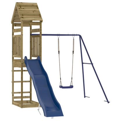 Spielturm aus imprägniertem Kiefernholz und massivem Douglasien- und Kiefernholz