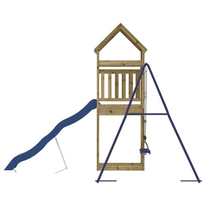 Spielturm aus imprägniertem Kiefernholz und massivem Douglasien- und Kiefernholz