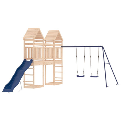 Spielturm aus imprägniertem Kiefernholz und massivem Douglasien- und Kiefernholz