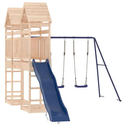 Spielturm aus imprägniertem Kiefernholz und massivem Douglasien- und Kiefernholz