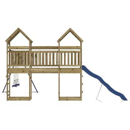 Spielturm aus imprägniertem Kiefernholz und massivem Douglasien- und Kiefernholz