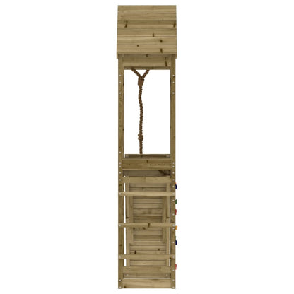 Spielturm mit Kletterwand aus imprägniertem Kiefernholz und Massivholz Douglasie/Kiefer