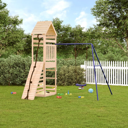 Spielturm aus imprägniertem Kiefernholz und massivem Douglasien- und Kiefernholz
