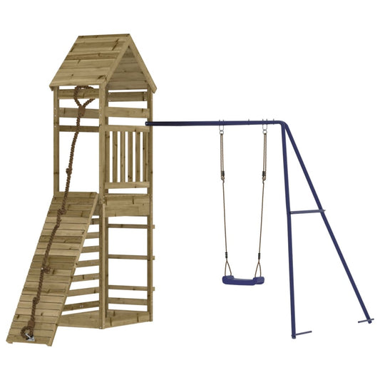 Spielturm aus imprägniertem Kiefernholz und massivem Douglasien- und Kiefernholz