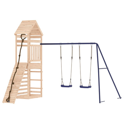 Spielturm aus imprägniertem Kiefernholz und massivem Douglasien- und Kiefernholz