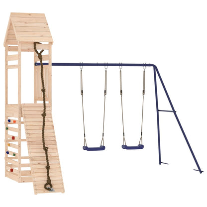 Spielturm aus imprägniertem Kiefernholz und massivem Douglasien- und Kiefernholz