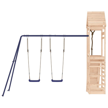 Spielturm aus imprägniertem Kiefernholz und massivem Douglasien- und Kiefernholz