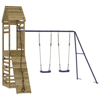 Spielturm aus imprägniertem Kiefernholz und massivem Douglasien- und Kiefernholz