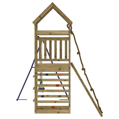 Spielturm aus imprägniertem Kiefernholz und massivem Douglasien- und Kiefernholz