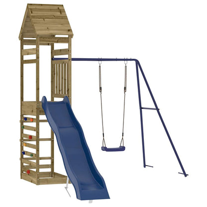 Spielturm aus imprägniertem Kiefernholz und massivem Douglasien- und Kiefernholz