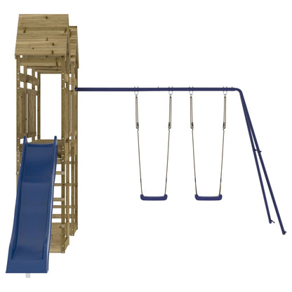 Spielturm aus imprägniertem Kiefernholz und massivem Douglasien- und Kiefernholz