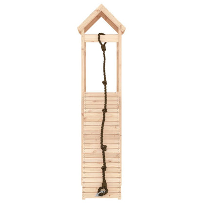 Spielturm mit Kletterwand aus imprägniertem Kiefernholz und Massivholz Douglasie