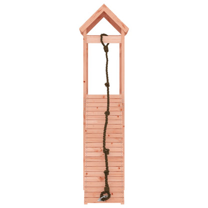 Spielturm mit Kletterwand aus imprägniertem Kiefernholz und Massivholz Douglasie
