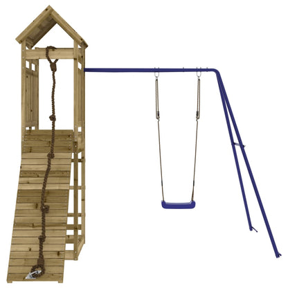 Spielturm aus imprägniertem Kiefernholz und massivem Douglasien- und Kiefernholz