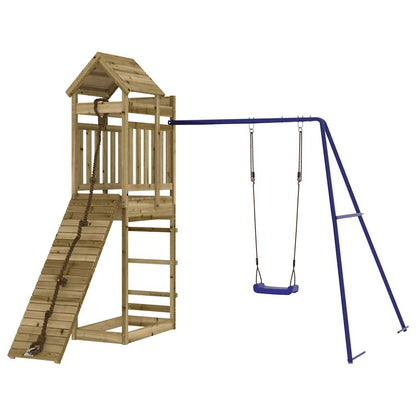 Spielturm aus imprägniertem Kiefernholz und massivem Douglasien- und Kiefernholz