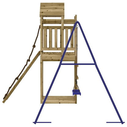 Spielturm aus imprägniertem Kiefernholz und massivem Douglasien- und Kiefernholz