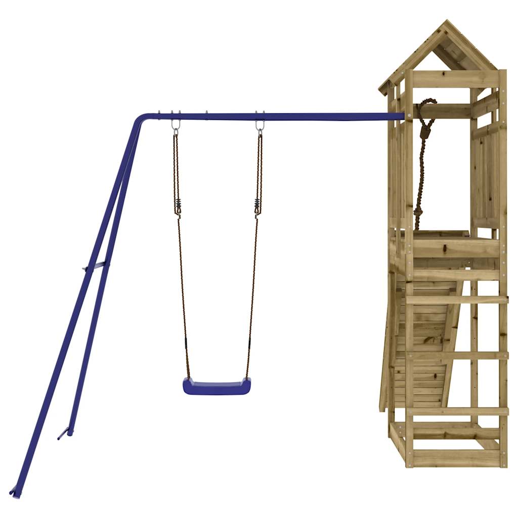 Spielturm aus imprägniertem Kiefernholz und massivem Douglasien- und Kiefernholz