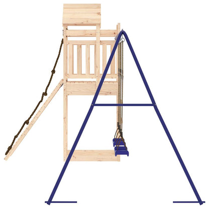 Spielturm aus imprägniertem Kiefernholz und massivem Douglasie und Kiefer