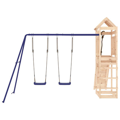 Spielturm aus imprägniertem Kiefernholz und massivem Douglasie und Kiefer