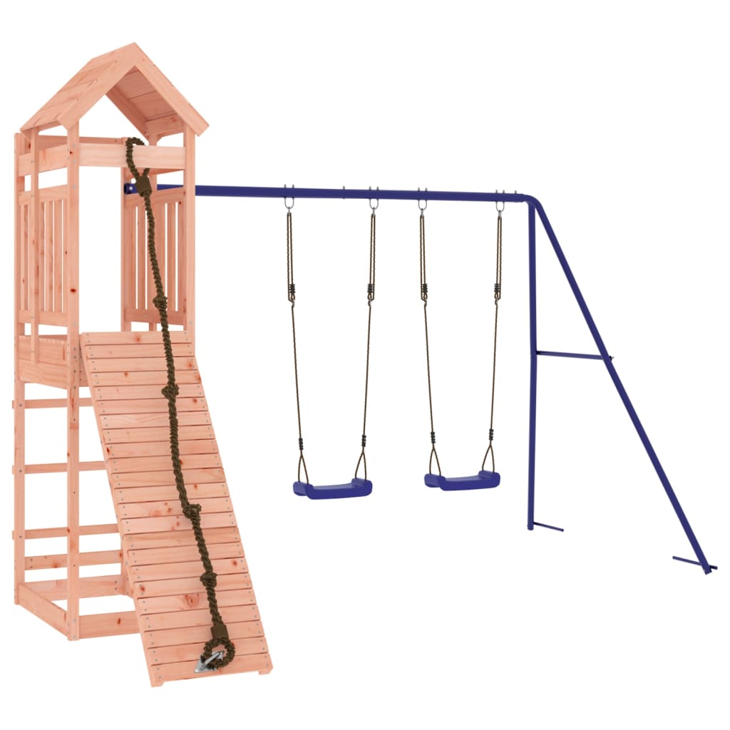 Spielturm aus imprägniertem Kiefernholz und massivem Douglasie und Kiefer