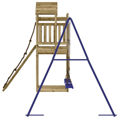 Spielturm aus imprägniertem Kiefernholz und massivem Douglasie und Kiefer