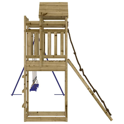 Spielturm aus imprägniertem Kiefernholz und massivem Douglasie und Kiefer
