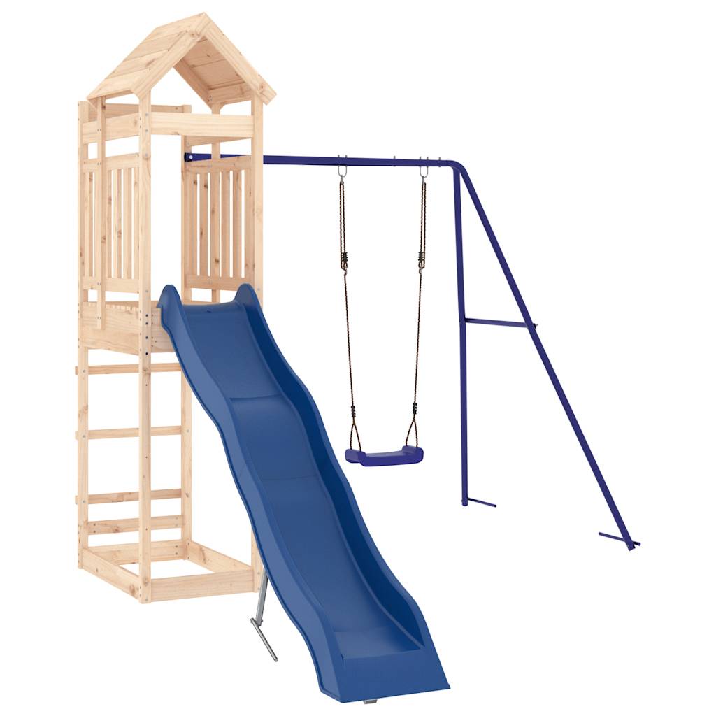 Spielturm aus imprägniertem Kiefernholz und massivem Douglasien- und Kiefernholz