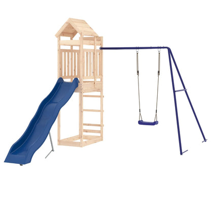 Spielturm aus imprägniertem Kiefernholz und massivem Douglasien- und Kiefernholz